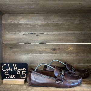 Mens Cole Haan Somerset Bit II Brown Leather Casual Loafers Shoes Size 9.5 M GUC